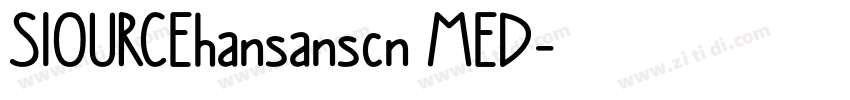 SIOURCEhansanscn MED字体转换